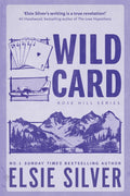 Book cover of 'Wild Card' by Elsie Silver with mountain and card design on a purple background